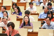 Депутаты НС обсуждают проект Закона о социальном страховании (с поправками). Фото: Зюи Линь