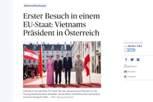 На сайте diepresse.com была опубликована статья, посвященная визиту Президента Во Ван Тхыонга. 