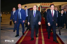 Церемония встречи Председателя Правительства России Михаила Владимировича Мишустина в аэропорту Нойбай. Фото: ВИА
