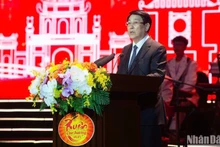 Президент Лыонг Кыонг выступает на мероприятии.