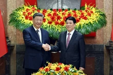 Президент Лыонг Кыонг и Генеральный секретарь ЦК КПК, Председатель Китая Си Цзиньпин. Фото: Тхюи Нгуен