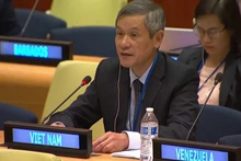 Помощник Министра иностранных дел Нгуен Минь Ву выступает на дискуссии. Фото: UN Web TV