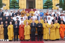 Президент То Лам и религиозные руководители, сановники. Фото: ВИА