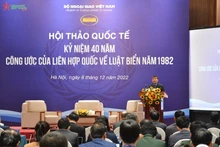 Постоянный Замминистра иностранных дел Нгуен Минь Ву выступает на конференции. Фото: qdnd.vn