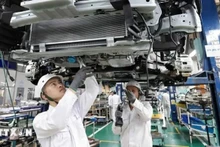 Линия сборки автомобилей на заводе Honda Фукйен, провинция Виньфук. Фото: ВИA