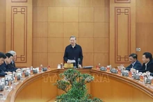 Генеральный секретарь ЦК КПВ То Лам выступает на заседании. Фото: ВИА