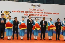 Церемония встречи первого рейса авиакомпании «Tigerair Taiwan» в Дананг. Фото: Ань Дао