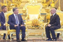 Президент То Лам встречается с Королем Камбоджи Нородом Сиамони. Фото: ВИА