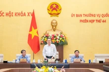 Председатель НС Чан Тхань Мань выступает на закрытии заседания. Фото: quochoi.vn