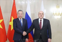 Генеральный секретарь ЦК КПВ То Лам и Премьер-министр России Михаил Мишустин. Фото: ВИА