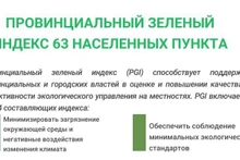 Провинциальный зеленый индекс 63 населенных пункта