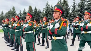 Вьетнамские военнослужащие усердно тренируются к параду.
