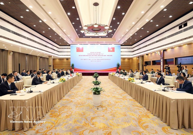 Первое заседание стратегического диалога формата «3+3» на уровне министров иностранных дел, обороны и общественной безопасности Вьетнама и Китая. (Фото: ВИА)