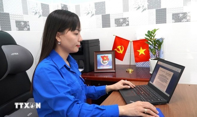 Нгуен Тхи Чук Фыонг, заместитель председателя Комитета Отечественного фронта Вьетнама и секретарь Коммунистического союза молодежи Хо Ши Мина специальной зоны Киенкхай. (Фото: ВИA)