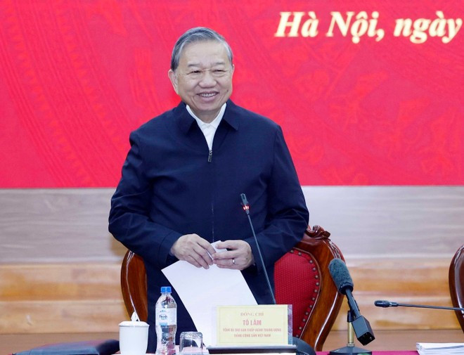 Выступление с руководящими указаниями Генерального секретаря То Лама. (Фото: ВИА)