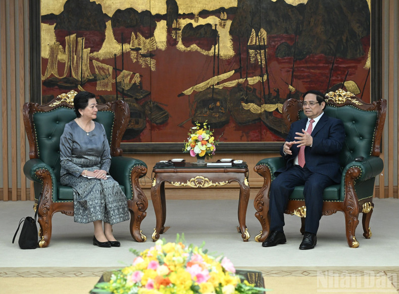 Премьер-министр Фам Минь Тьинь принимает Посла Камбоджи во Вьетнаме Чеа Кимтху.