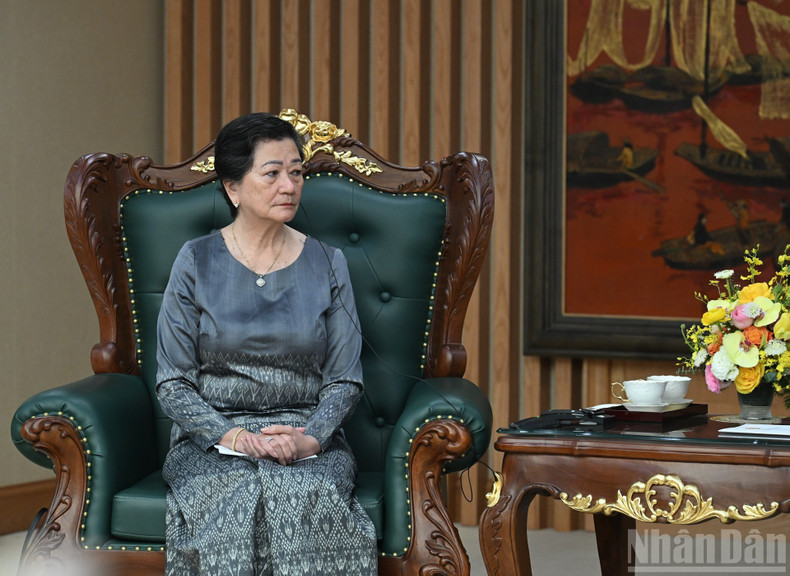 Посол Камбоджи Чеа Кимтха выступает с речью.