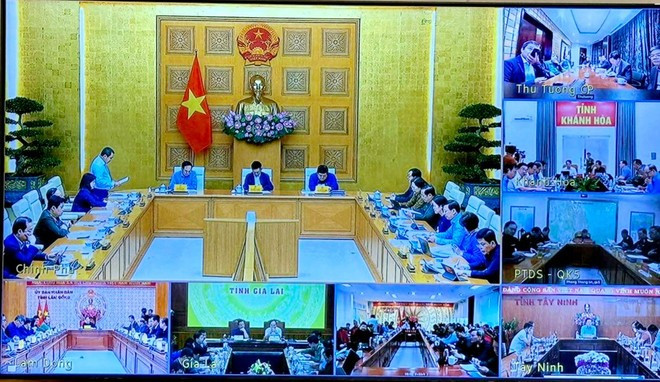 Помимо пункта в доме Правительства и четырёх пунктов в Зялай, Кханьхоа, Даклак и Ламдонг, были также подключены пункты в Тейннинь и 5-м Военном округе. (Фото: ВИА)