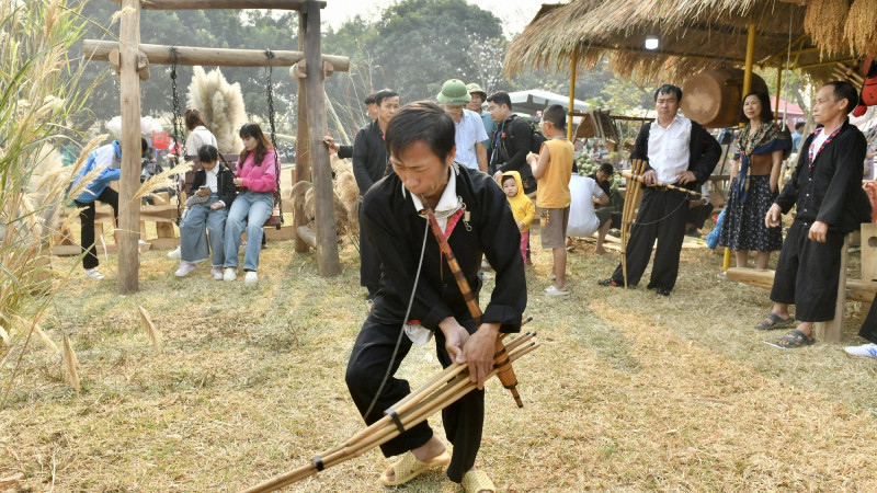 Выступление на инструменте «кхен» народности Хмонг на фестивале. Выступление на инструменте «кхен» народности Хмонг на фестивале.