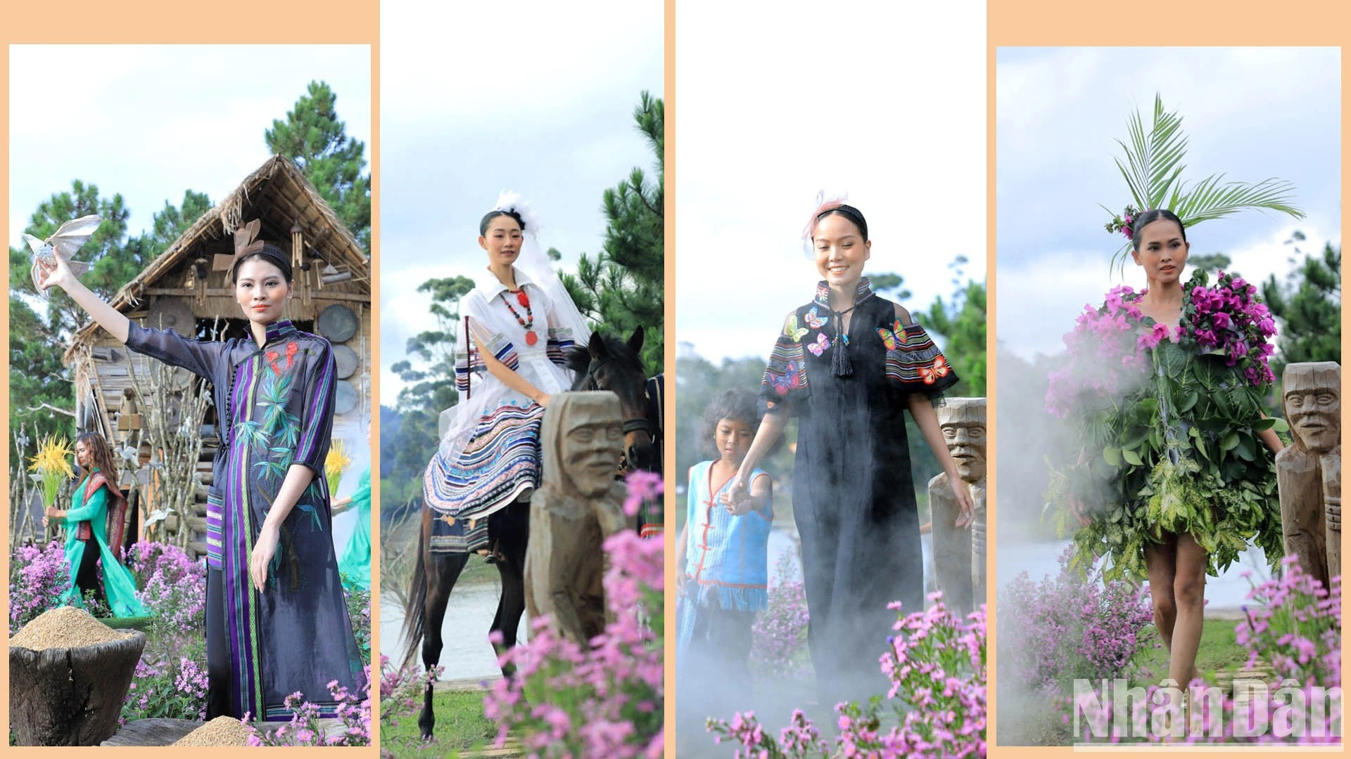 Они выступили в более 200 традиционных платьях «аозай» и модных нарядах из парчовой ткани, сотканной мастерами из натуральных шелковых волокон. Они выступили в более 200 традиционных платьях «аозай» и модных нарядах из парчовой ткани, сотканной мастерами из натуральных шелковых волокон.