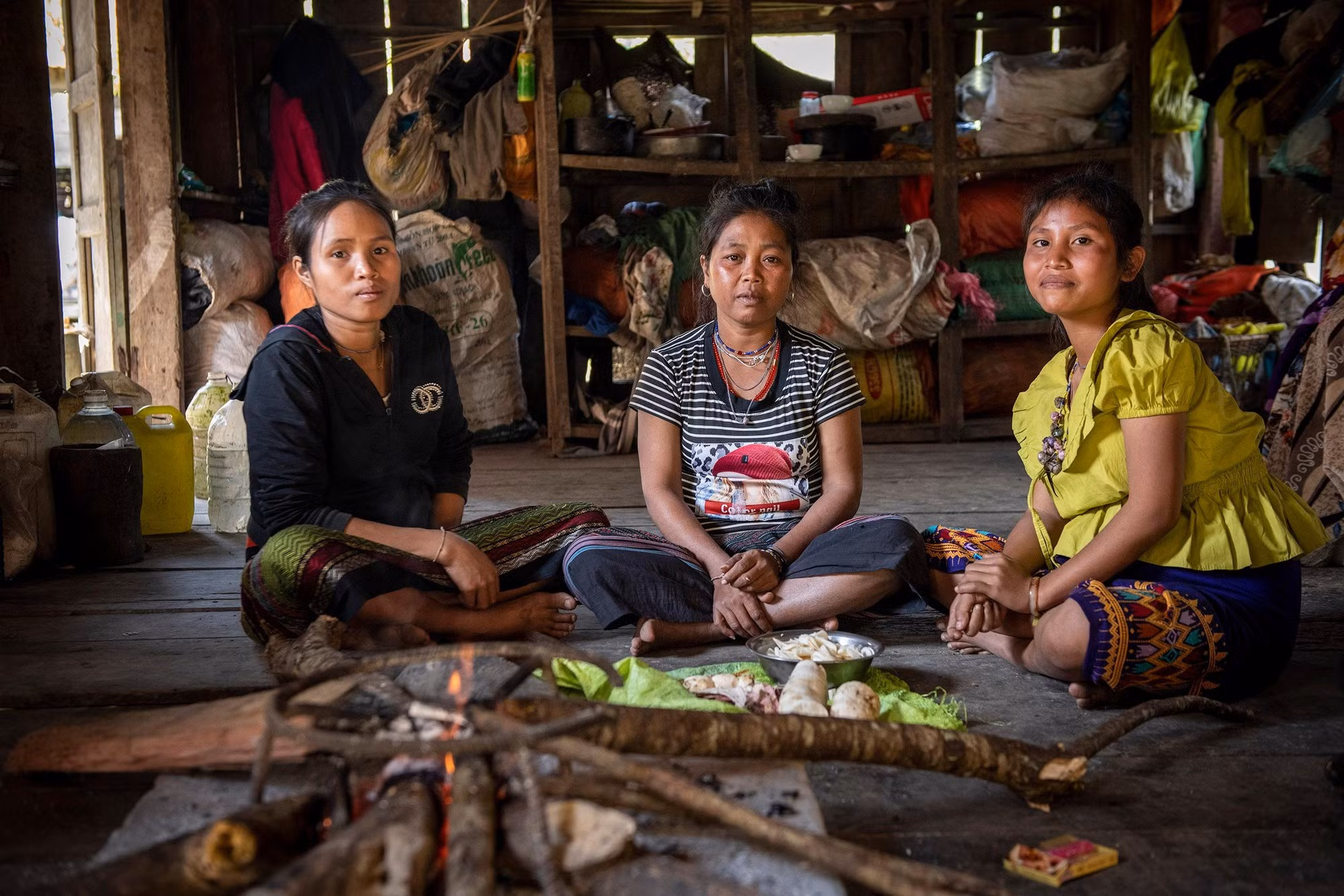 Семья тьытов небольшая, состоит из двух поколений: родители и дети. Фото: Тхань Дат