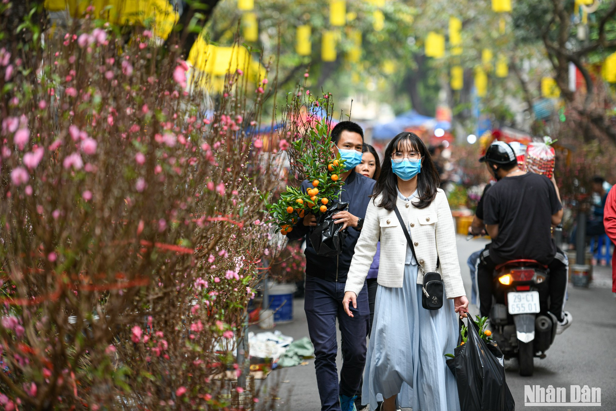 С 15 декабря по лунному календарю цветоводы собираются на открытие цветочного базара на улице Ханглыок. Район цветочного базара вместе с прилегающими улицами создает красивую и значимую традиционную культурную черту столичных жителей.
