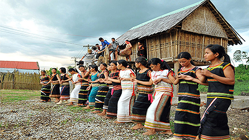 Представители народности Ромам в селении Ле (община Морай, уезд Шатхэй) на церемонии в честь нового риса. Фото: Газета «Контум» Представители народности Ромам в селении Ле (община Морай, уезд Шатхэй) на церемонии в честь нового риса. Фото: Газета «Контум»
