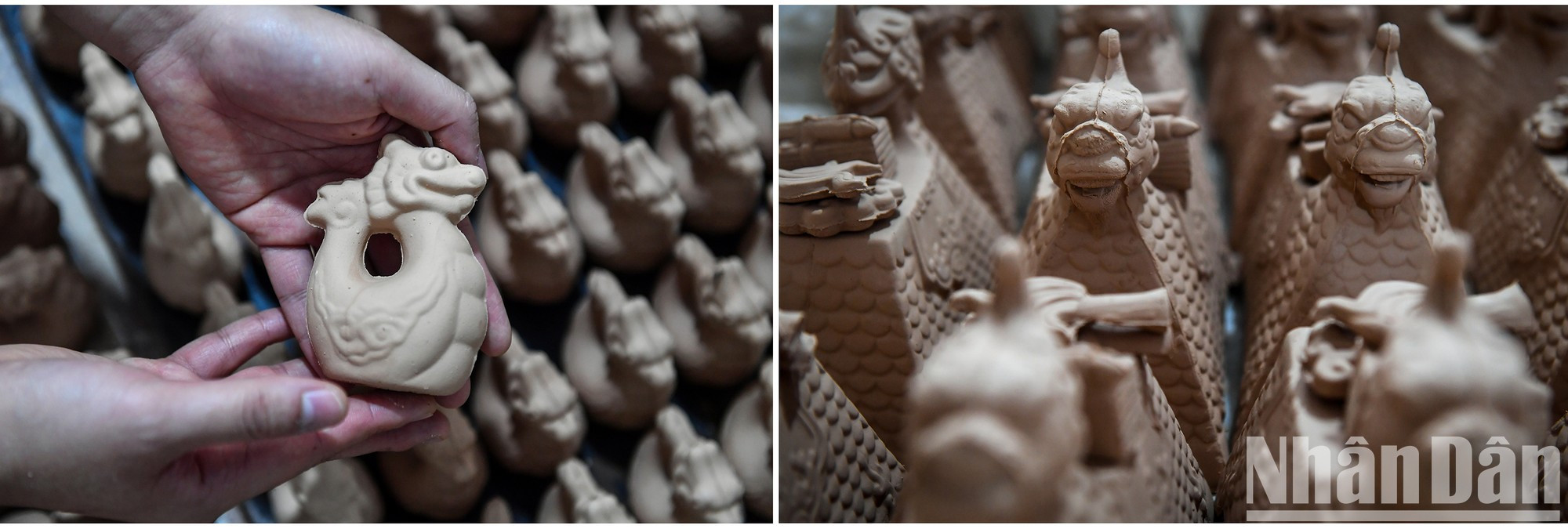 Близкий вид на изделия в форме дракона после формования. Близкий вид на изделия в форме дракона после формования.