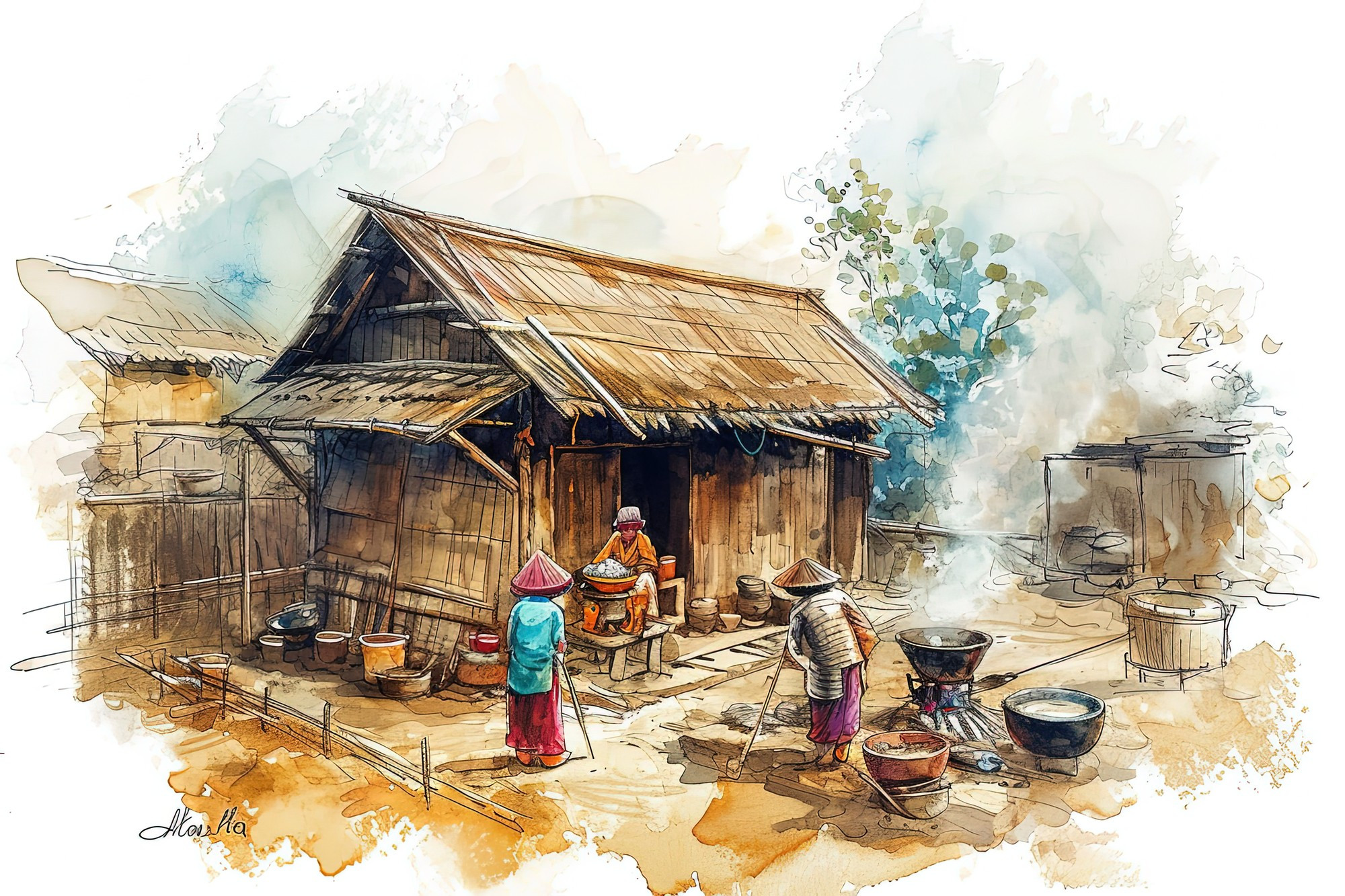 Уголок двора весной. Уголок двора весной.