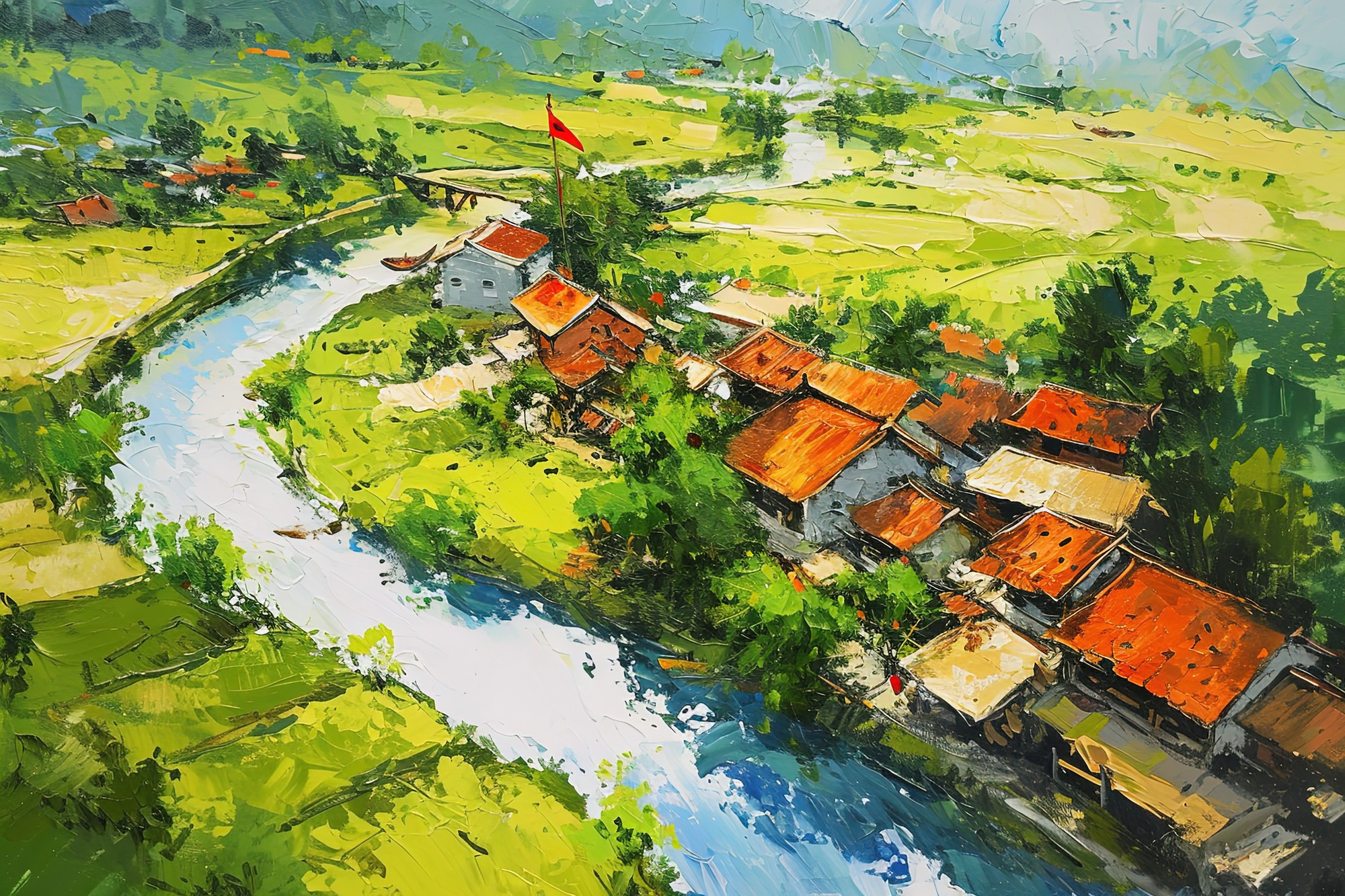 Река символизирует спокойствие и процветание. Река символизирует спокойствие и процветание.