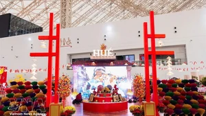 Экспозиционное пространство города Хюэ на 1-й весенней ярмарке 2026 года. Фото: phuxuan.hue.gov.vn