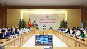 Премьер-министр Фам Минь Тьинь председательствует на 32-м заседании Центрального руководящего комитета по борьбе с незаконным выловом рыбных продуктов. Фото: ВИА