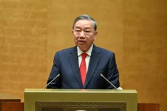 Генеральный секретарь ЦК КПВ То Лам выступает с руководящей речью. Фото: Зюи Линь