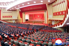 Общий вид церемонии открытия IX съезда Трудовой партии Кореи в Пхеньяне, 19 февраля 2026 г. Фото: Ренхап/ВИА