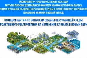 Заключение № 75/KL/TW: позиция Партии по вопросам охраны окружающей среды и проактивного реагирования на изменение климата в новый период