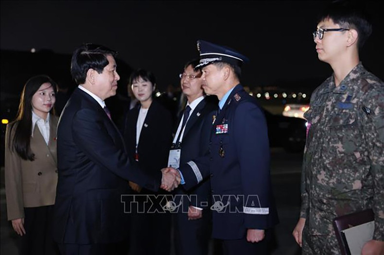 Должностные лица Южной Кореи провожают Президента Лыонг Кыонга. Фото: ВИА vna-potal-chu-tich-nuoc-ket-thuc-tot-dep-chuyen-tham-du-tuan-le-cap-cao-apec-lan-thu-32-stand-3.jpg