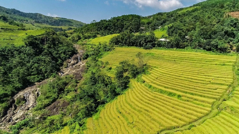 Красота террасных полей в общине Миендой не уступает известным террасным ландшафтам в таких провинциях, как Лаокай и Йенбай.