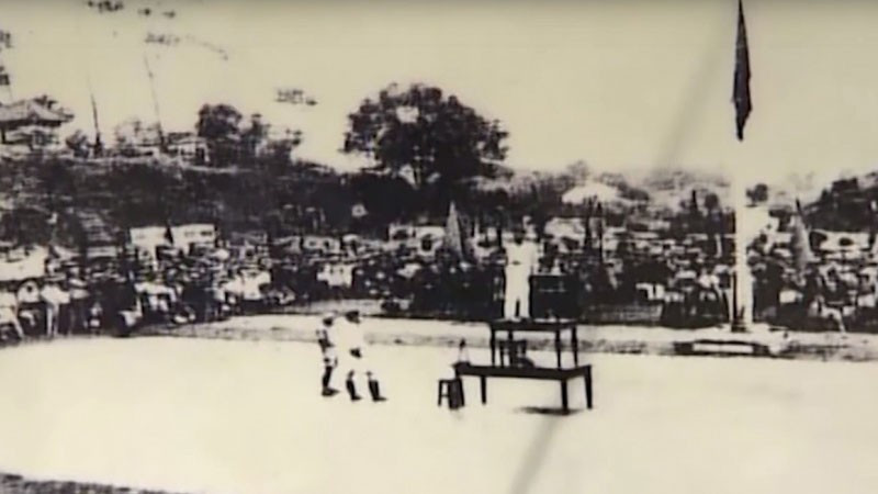 20 августа 1945 года большое количество жителей провинции Тхайнгуен приняло участие в крупном митинге на стадионе городского уезда. Фото: baothainguyen.vn