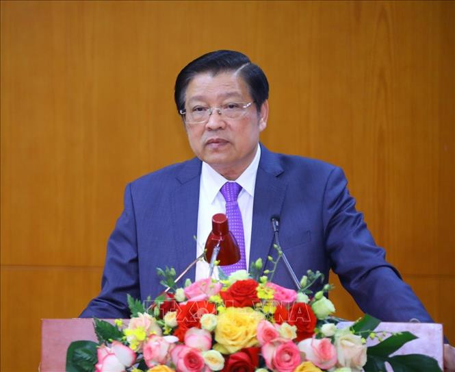 Товарищ Фан Динь Чак выступает на конференции. Фото: ВИА Товарищ Фан Динь Чак выступает на конференции. Фото: ВИА