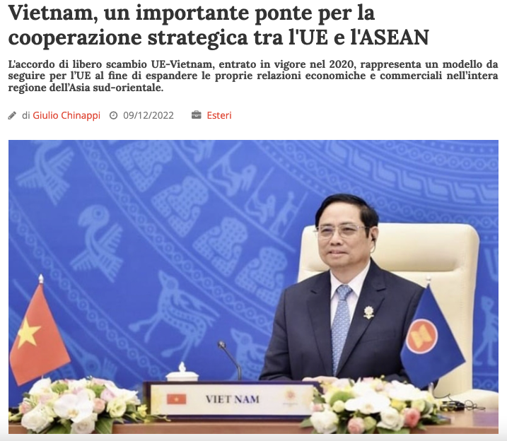 Европейские СМИ высоко оценили роль Вьетнама в отношениях ЕС-АСЕАН ảnh 1 Европейские СМИ высоко оценили роль Вьетнама в отношениях ЕС-АСЕАН ảnh 1