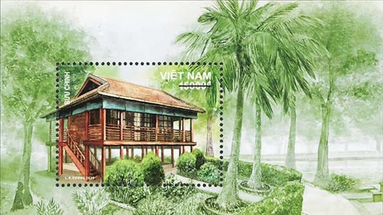 Почтовая марка «Дом на сваях Дяди Хо в Президентской резиденции». Фото: ВИА
