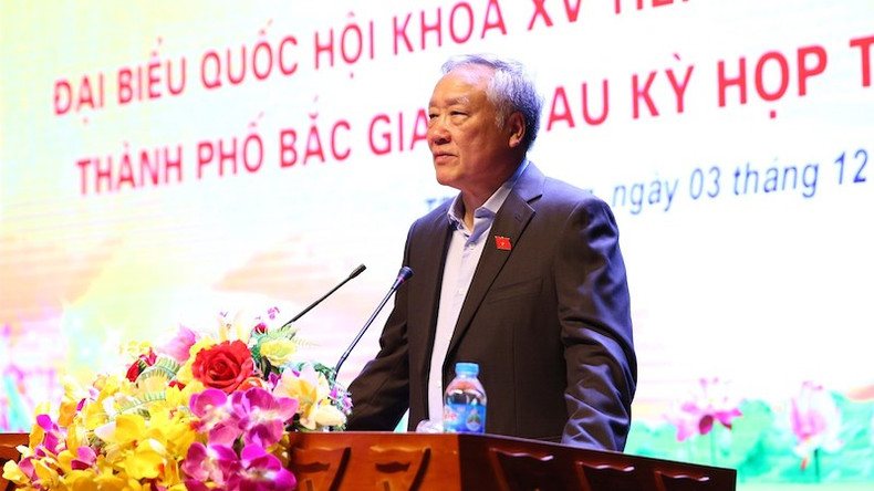 Постоянный вице-премьер Нгуен Хоа Бинь выступает на встрече. Фото: VGP