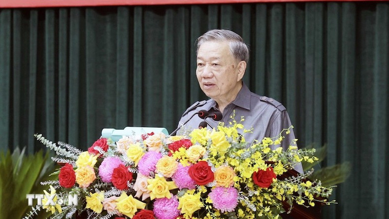 Президент То Лам выступает на встрече. Фото: ВИА Президент То Лам выступает на встрече. Фото: ВИА