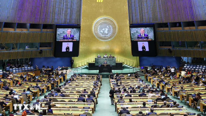 Генеральный секретарь ЦК КПВ, Президент То Лам выступает на Саммите будущего. Фото: ВИА Генеральный секретарь ЦК КПВ, Президент То Лам выступает на Саммите будущего. Фото: ВИА