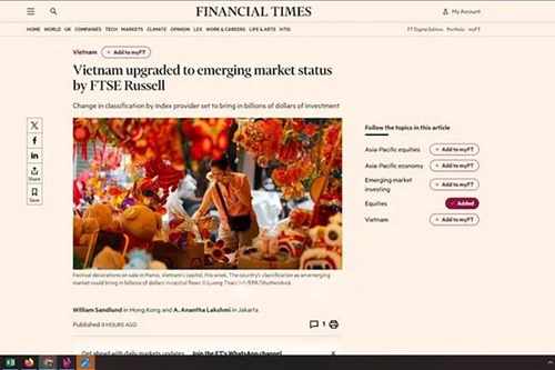 Статья опубликована на сайте газеты «Financial Times» 8 октября. Фото: ВИА