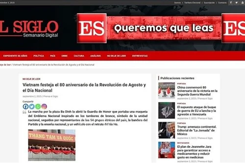 Статья опубликована в газете El Siglo 3 сентября 2025 года. Фото с экрана/ВИА