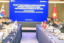 Общий вид 20-го заседания Межправительственного комитета по экономическому и научно-техническому сотрудничеству между Вьетнамом и Республикой Корея. (Фото: ВИА)