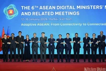 [Фото] Премьер-министр Фам Минь Тьинь принял участие в 6-й Конференции министров по цифровым вопросам АСЕАН