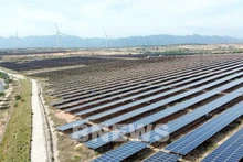 Проект солнечной электростанции на территории общины Фыокдинь (район Тхуаннам, прежняя провинция Ниньтхуан). (Фото: ВИА)