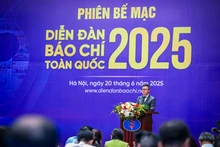 Закрытие Национального форума прессы 2025 года. Фото: Тхань Дат